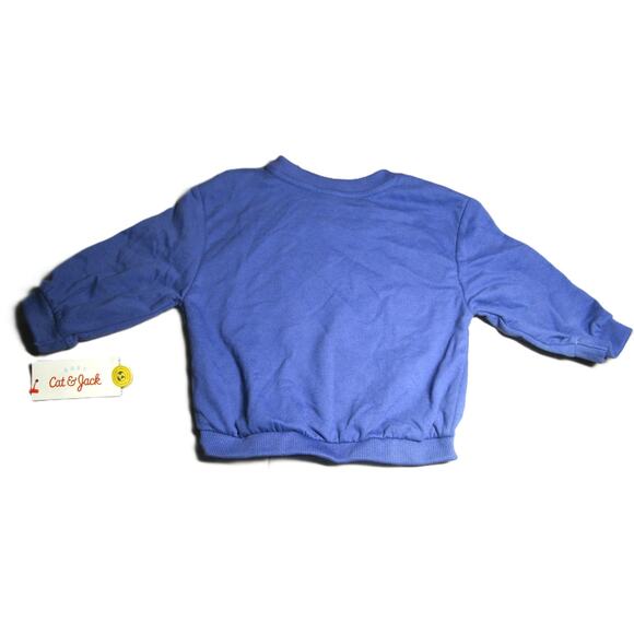 Cat & Jack Toddler Girl's Sweatshirt Size 18M Blue with Planets Stars Graphic - Picture 2 of 7